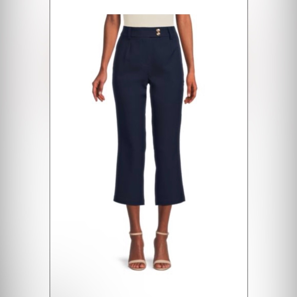 Walter Baker Navy Ankle Cropped Pants